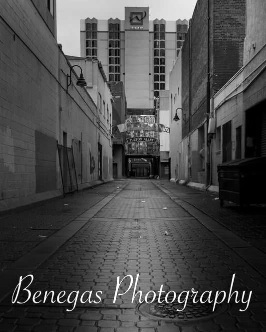 Fulton Alley Rainy Day Urban Print