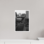 10 x 15″, Photo Print Glossy Aerial Downtown Reno Rainy Day - Black and White Photography Print