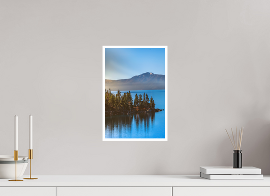10 x 15″, Fine Art Glossy Serene Lake Tahoe Forest Print