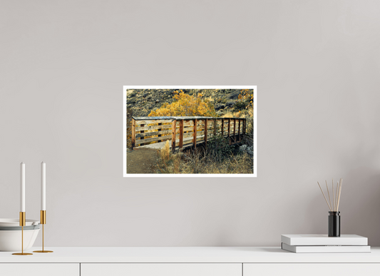 15 x 10″, Fine Art Glossy Rustic Bridge in Autumn