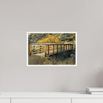 15 x 10″, Fine Art Glossy Rustic Bridge in Autumn
