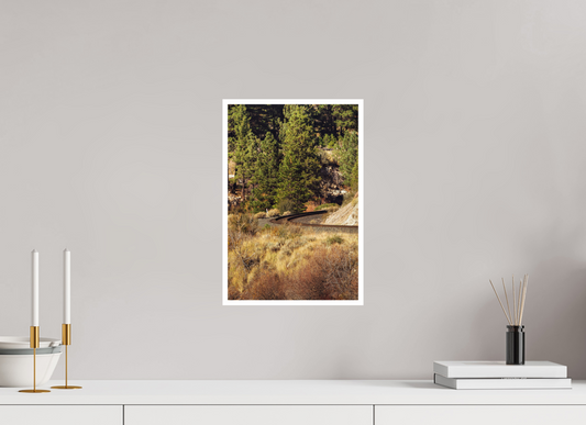 10 x 15″, Fine Art Glossy Tranquil Train Track Landscape Print
