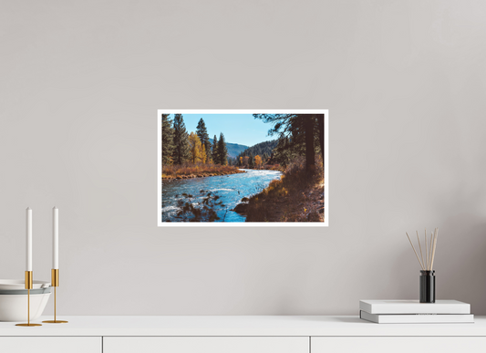 15 x 10″, Fine Art Glossy Serenity in Nature: Majestic Truckee River Landscape Print