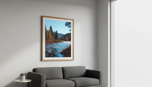 Serenity in Nature: Majestic River Landscape Print