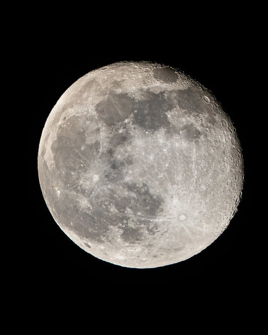 Moonlit Serenity: High-Resolution Moon Photograph Print