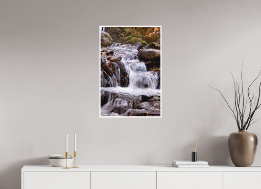 20 x 30″, Photo Print Matte Autumn Waterfall Haven