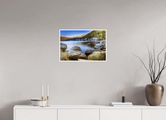 24 x 16″, Fine Art Glossy Mountain Lake Tahoe Serenity