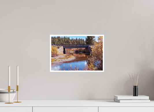 15 x 10″, Fine Art Glossy Tranquil River Bridge