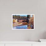 15 x 10″, Fine Art Glossy Tranquil River Bridge